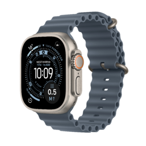Apple Watch Ultra 3 49毫米 GPS + 流動網絡 原色鈦金屬錶殼 配 錨鐵藍色海洋錶帶